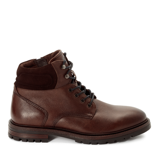 Brune Lace Boots i Læder og Velour – Komfort og Stil fra Tamaris Men