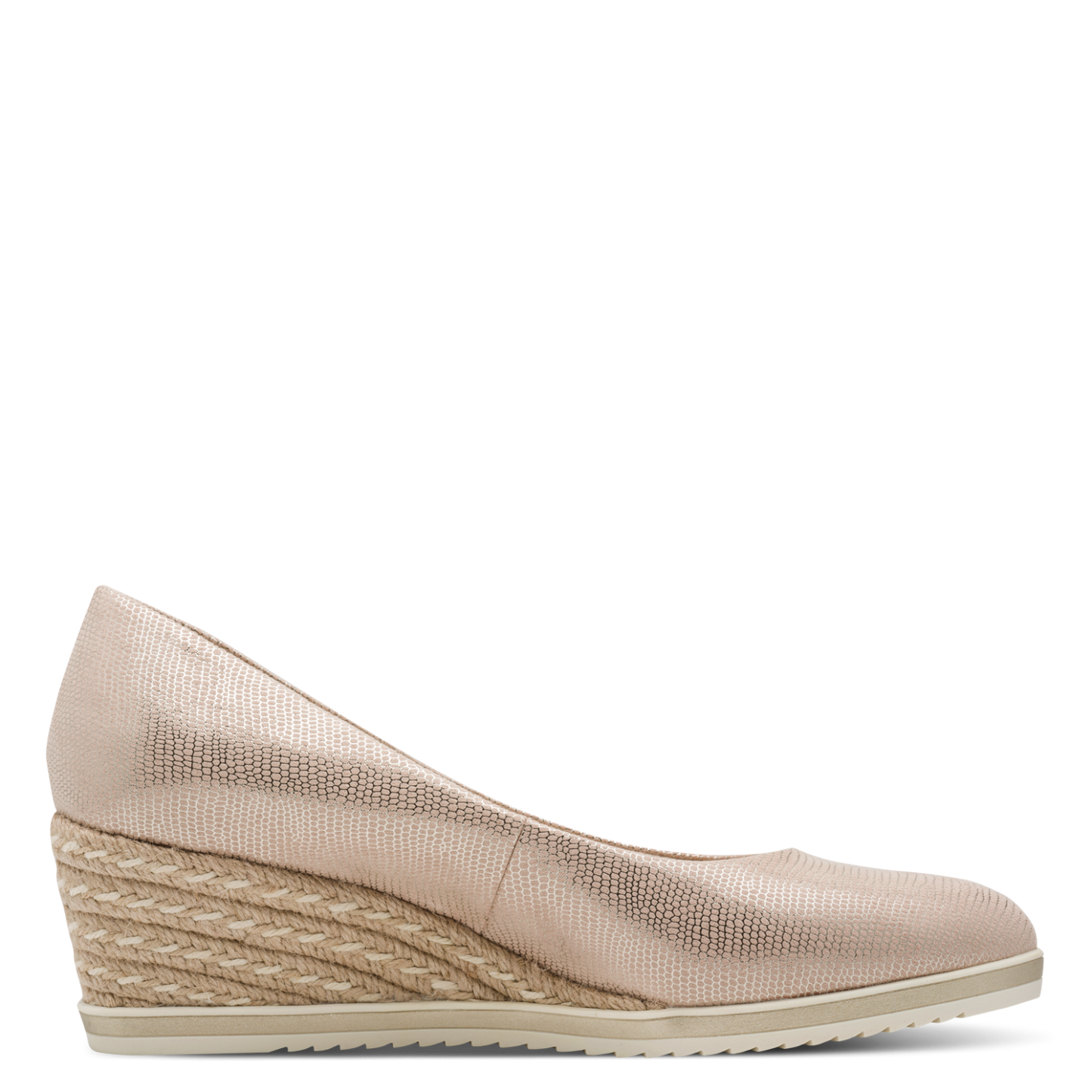 Tamaris Sko med Kilehæl Gold Struktur – 22313-968