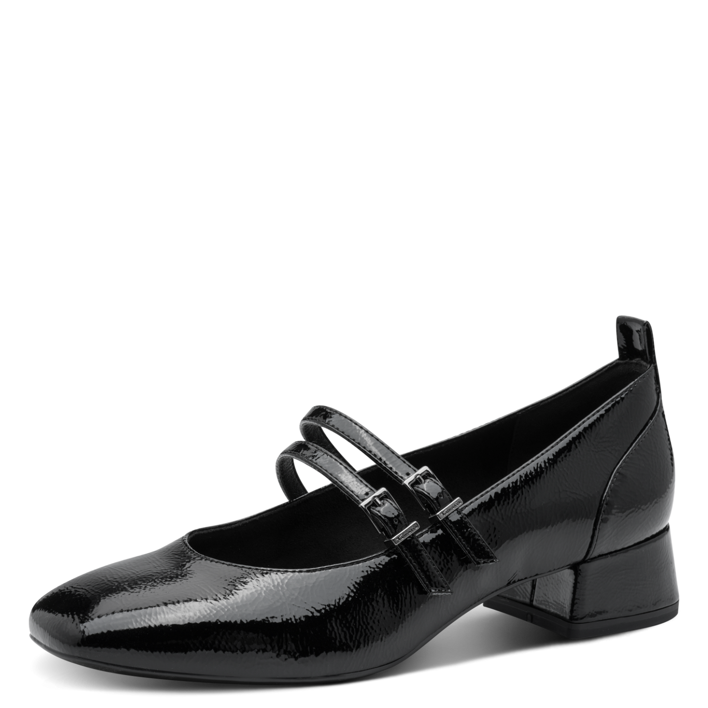 Sort Tamaris Pumps med Dobbeltrem – Klassisk Elegance og Komfortabel Touchit-sål