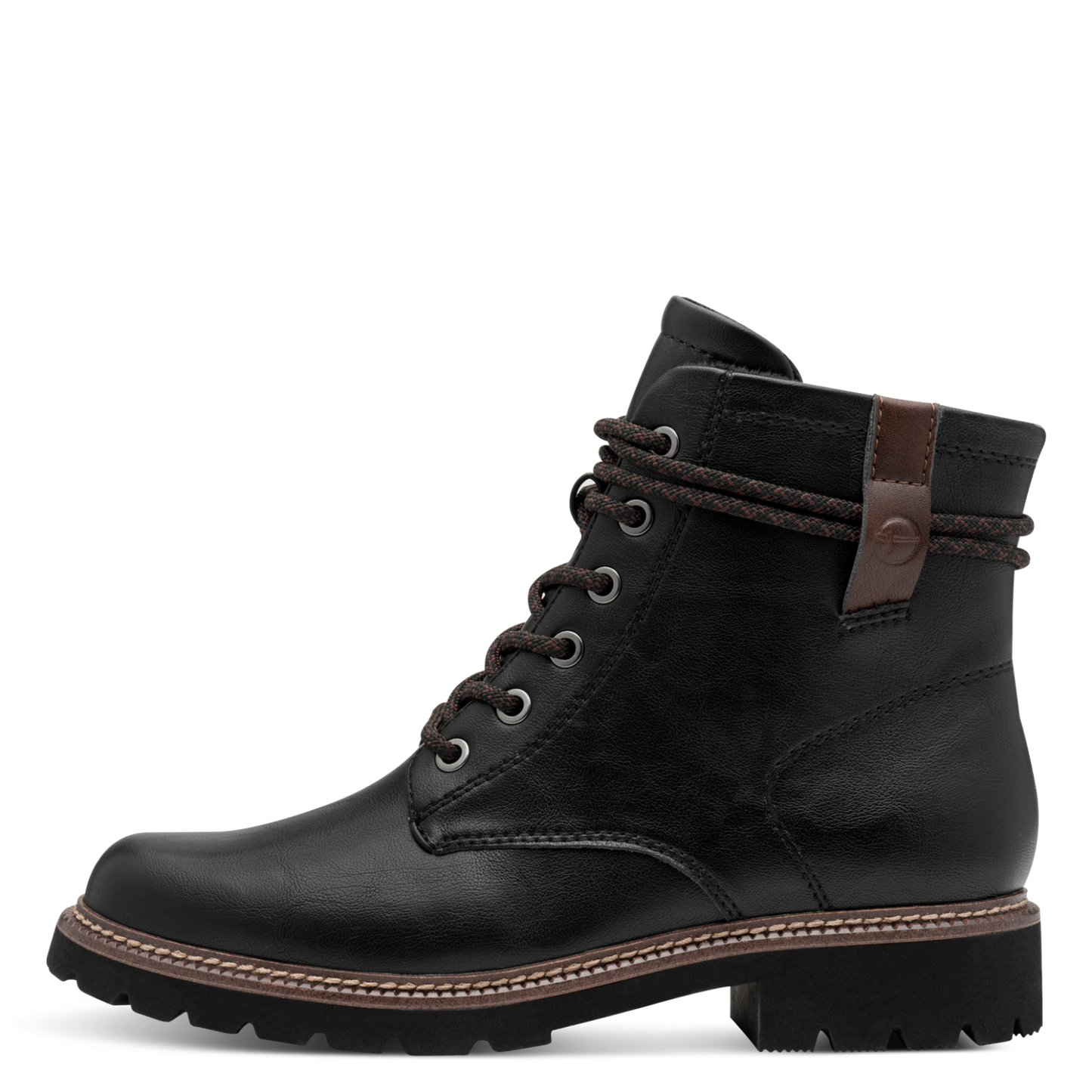 Tamaris Støvletter – Lace Boot Flats – Sort (1-25262-45-001)