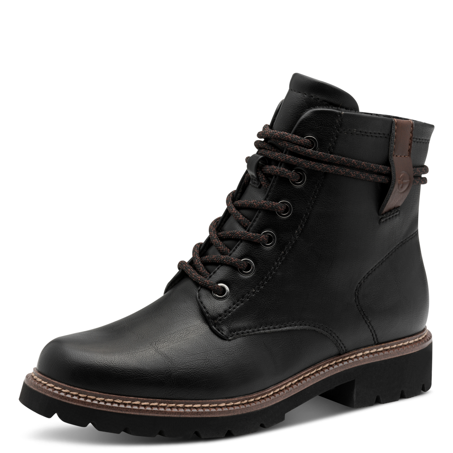 Tamaris Støvletter – Lace Boot Flats – Sort (1-25262-45-001)