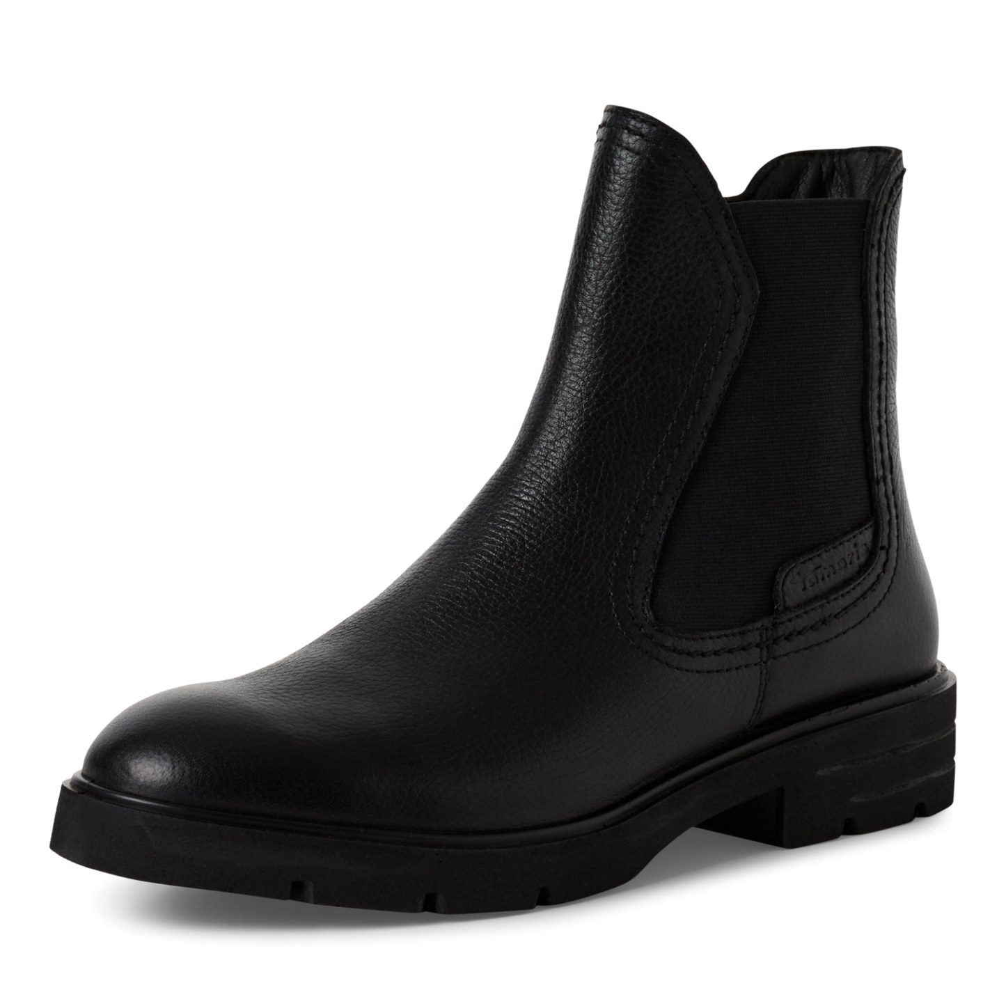 Tamaris Chelsea Boot – Touchit Komfort & Blockhæl – Sort (1-25422-45-001)