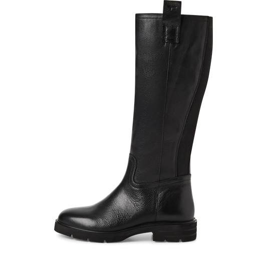 Tamaris Støvler – Sort Læder med Lynlås & Komfortsål (1-25616-45-001)