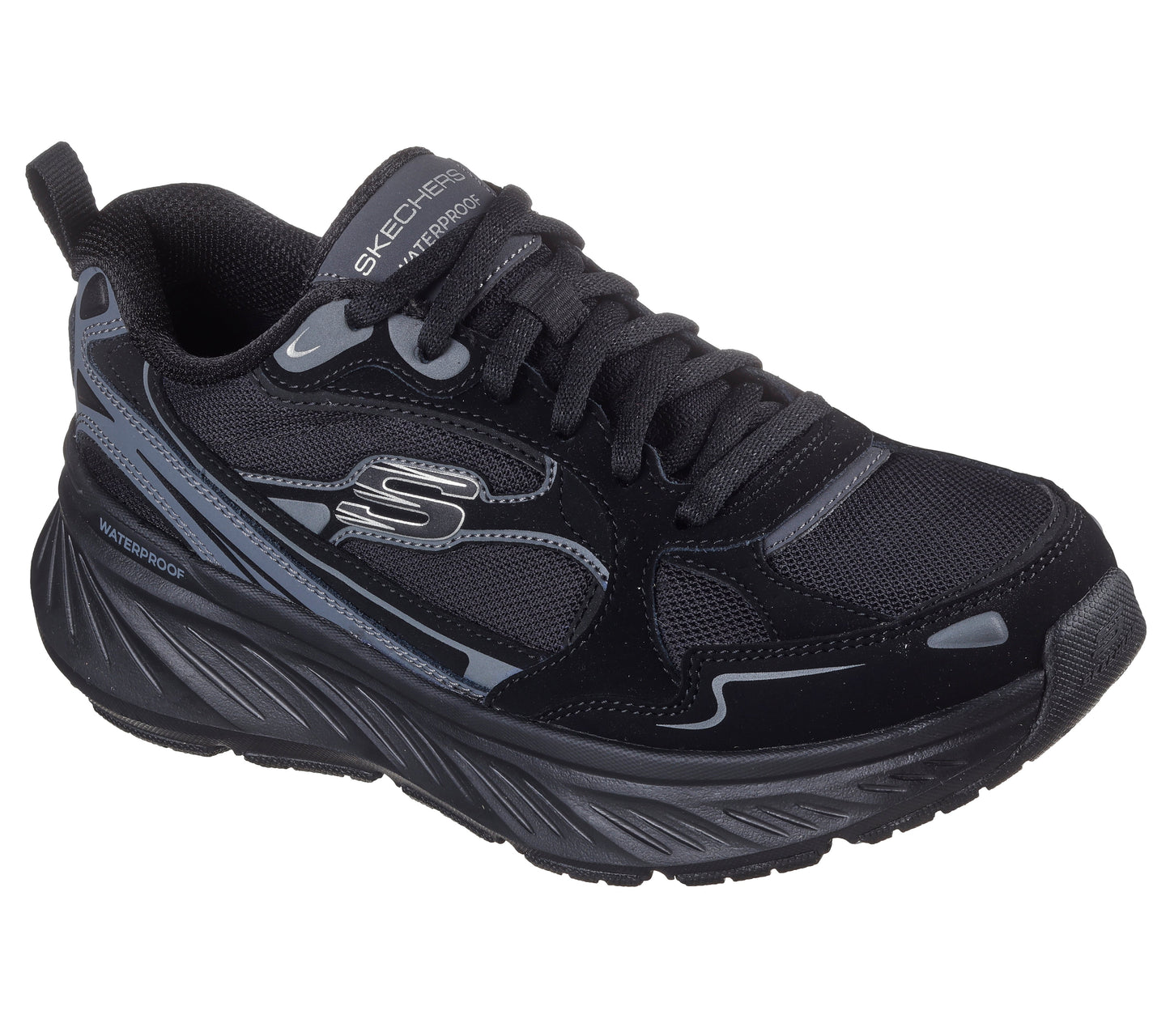 Skechers Relaxed Fit: Edgeride - Misty Skies Vandtæt Sko Dame – Sort (150498BBK)