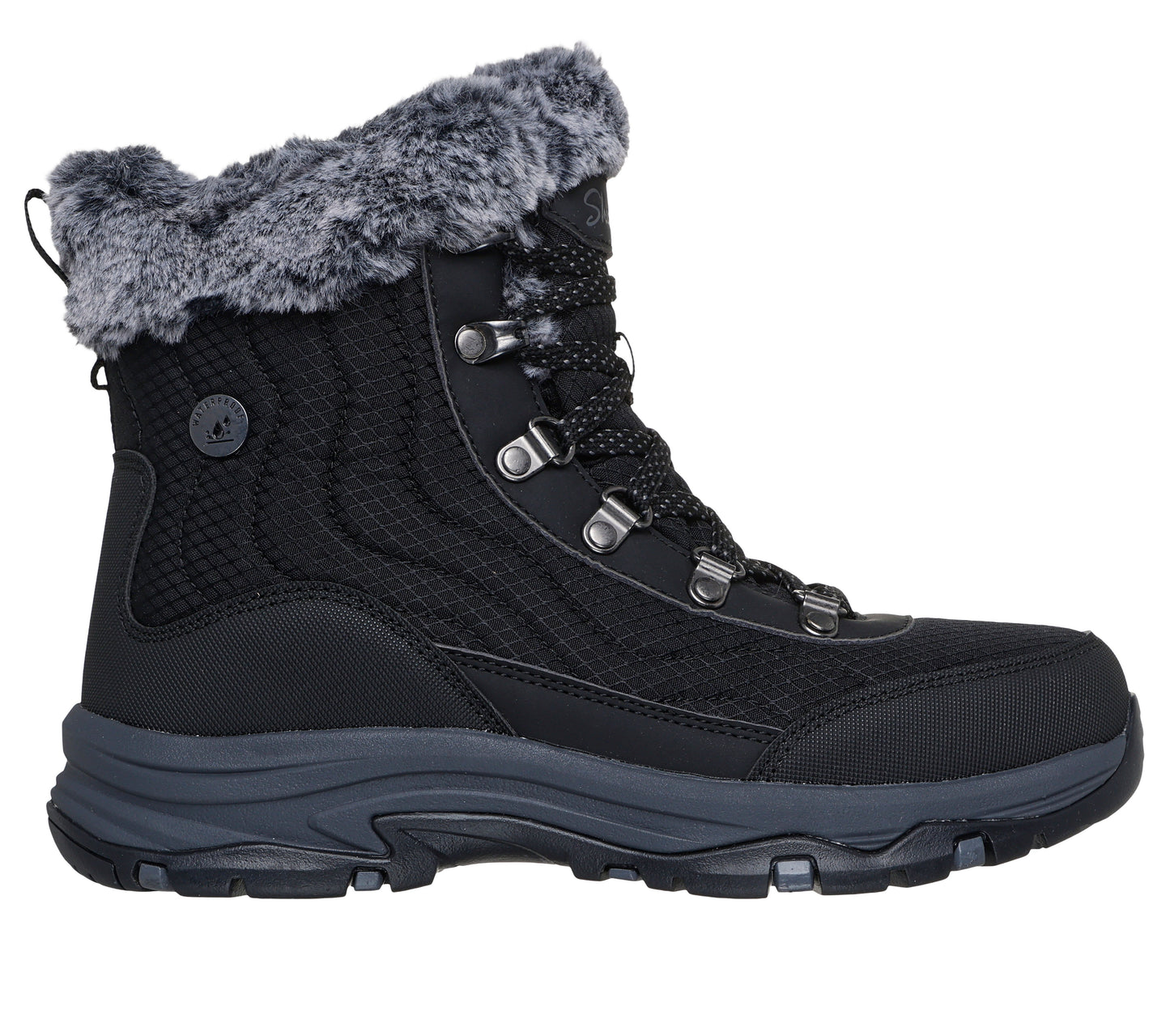 Skechers Trego - Stormie Vandtæt Vinterstøvle Dame – Sort (167893BBK)