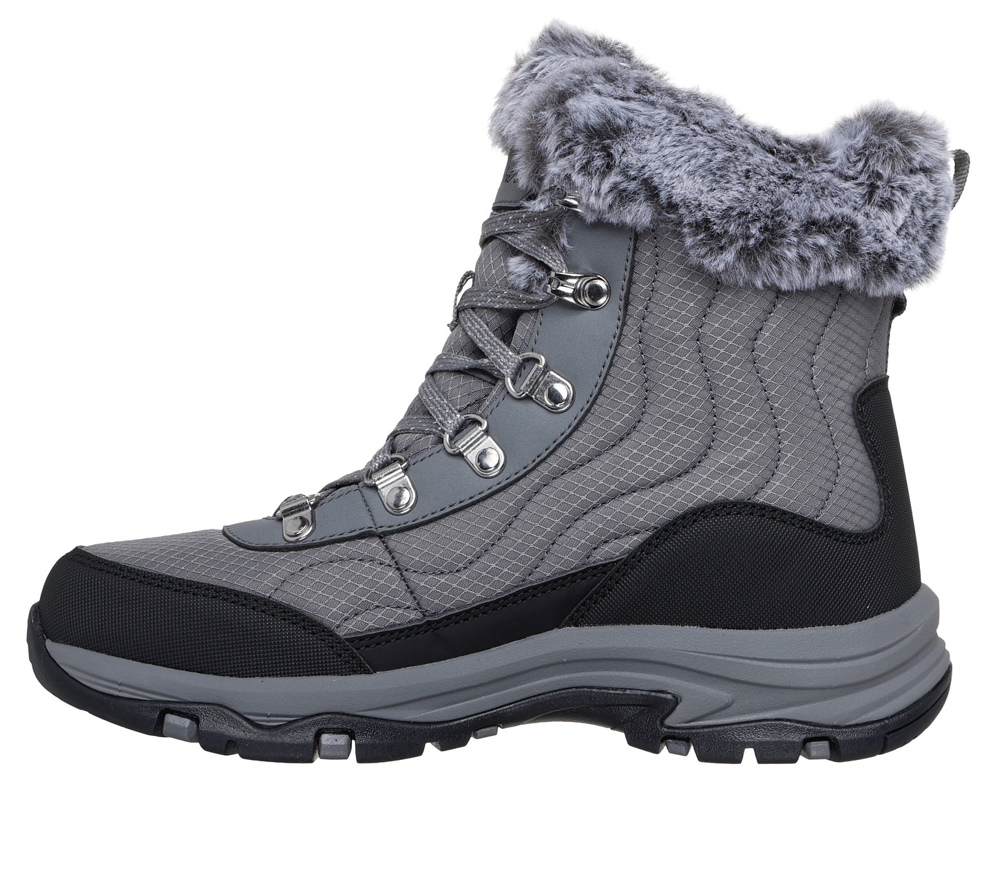 Skechers Trego - Stormie Vandtæt Vinterstøvle Dame – Grå (167893CCL)