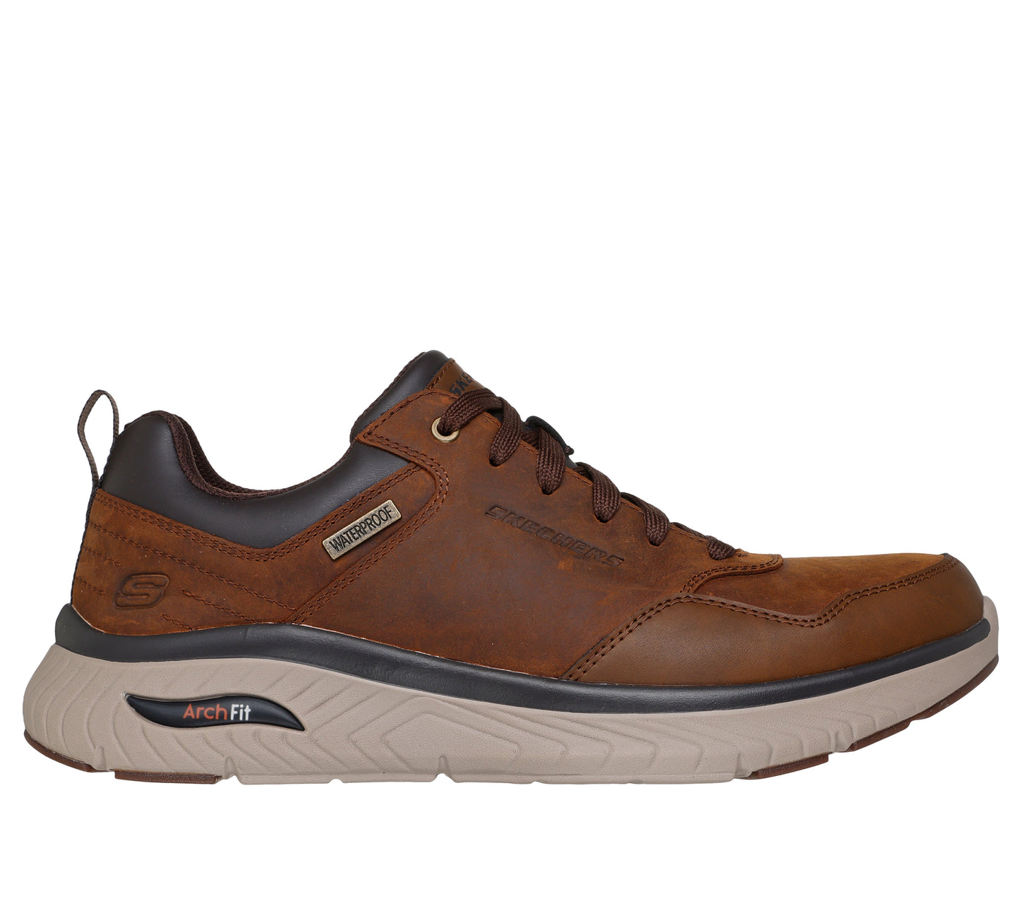 Skechers Relaxed Fit: Arch Crosser - Ronaldo Vandtæt Herresko – Brun (205347CDB)