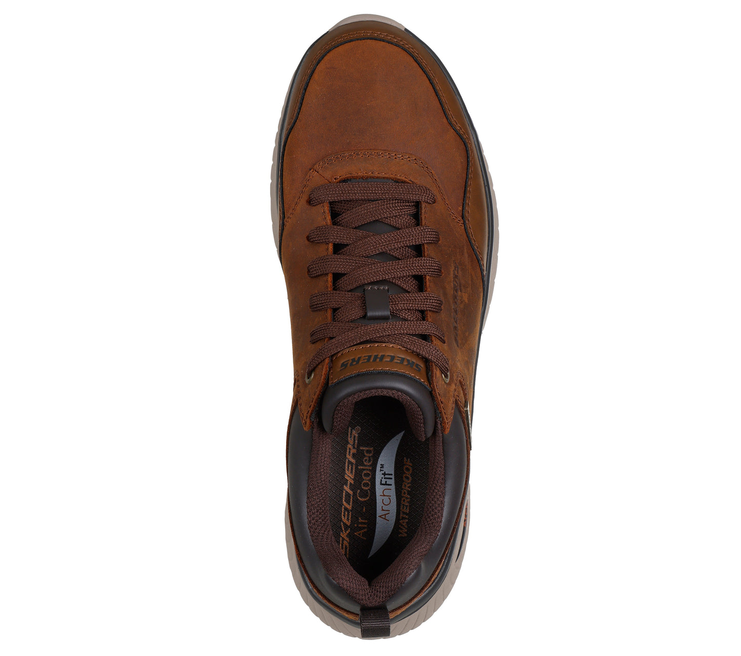 Skechers Relaxed Fit: Arch Crosser - Ronaldo Vandtæt Herresko – Brun (205347CDB)