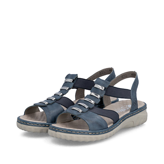 Rieker Damesandal 60452/12 Blå – Let og Komfortabel Sandal