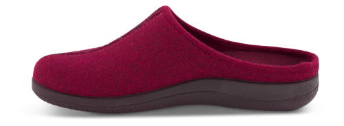 Rohde 6550-48 damesko – rød bløde hjemmesko i uldfilt med glimmer