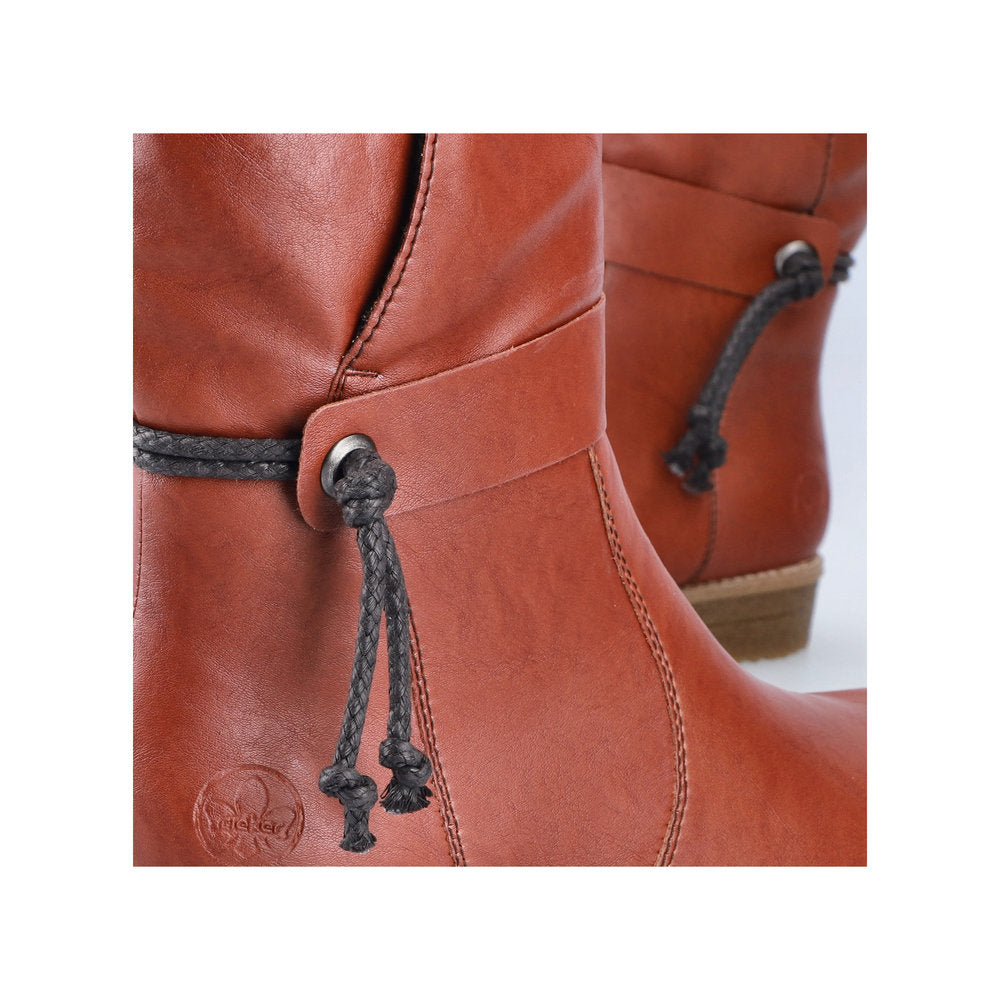 Rieker Brun Dame Støvle med Varm Foring og Lynlås (73551-24)