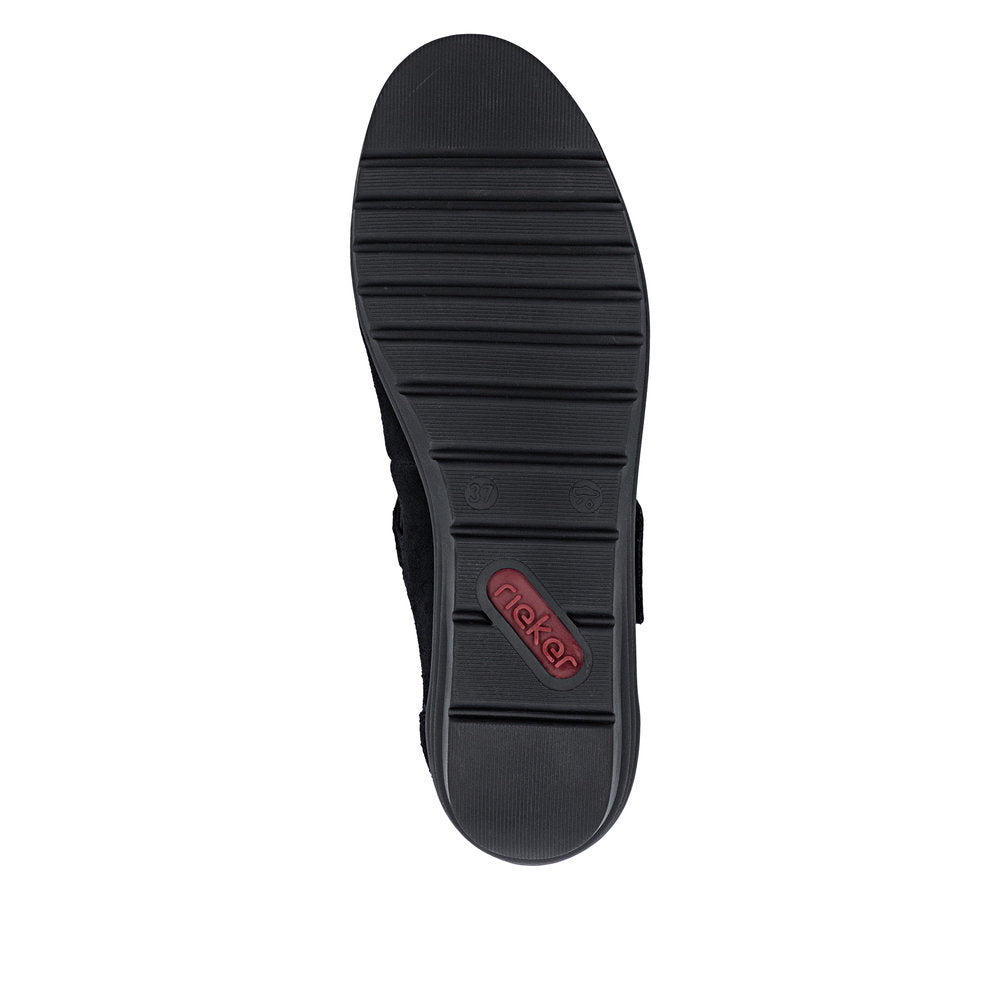 Rieker Ballerina med Rem Sort – L5357-00