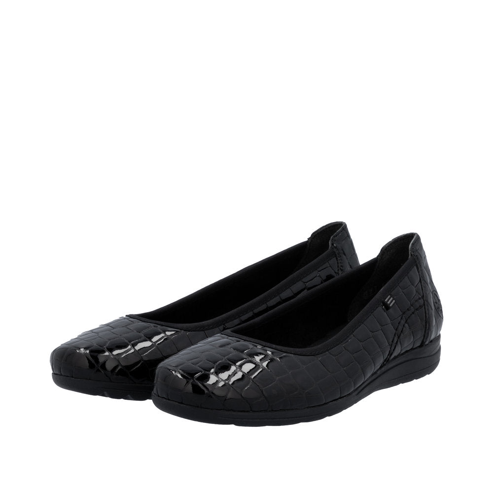 Rieker ballerinasko til dame i sort – Model L9350-01
