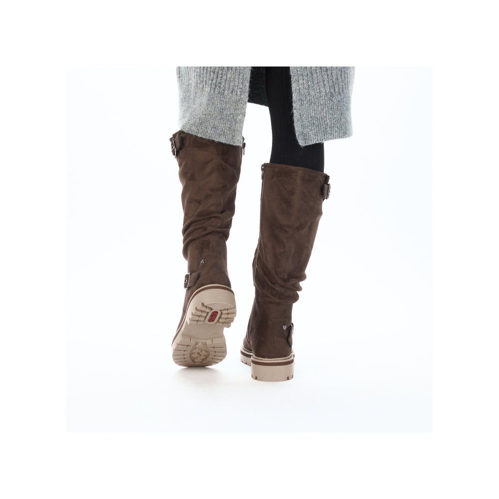 Rieker lang støvle til dame i brun – Model 91592-25