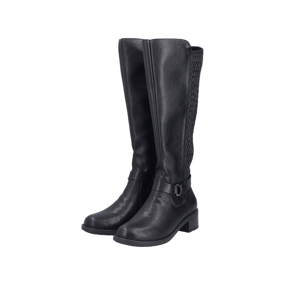 Rieker lang støvle til dame i sort – Model 75490-00