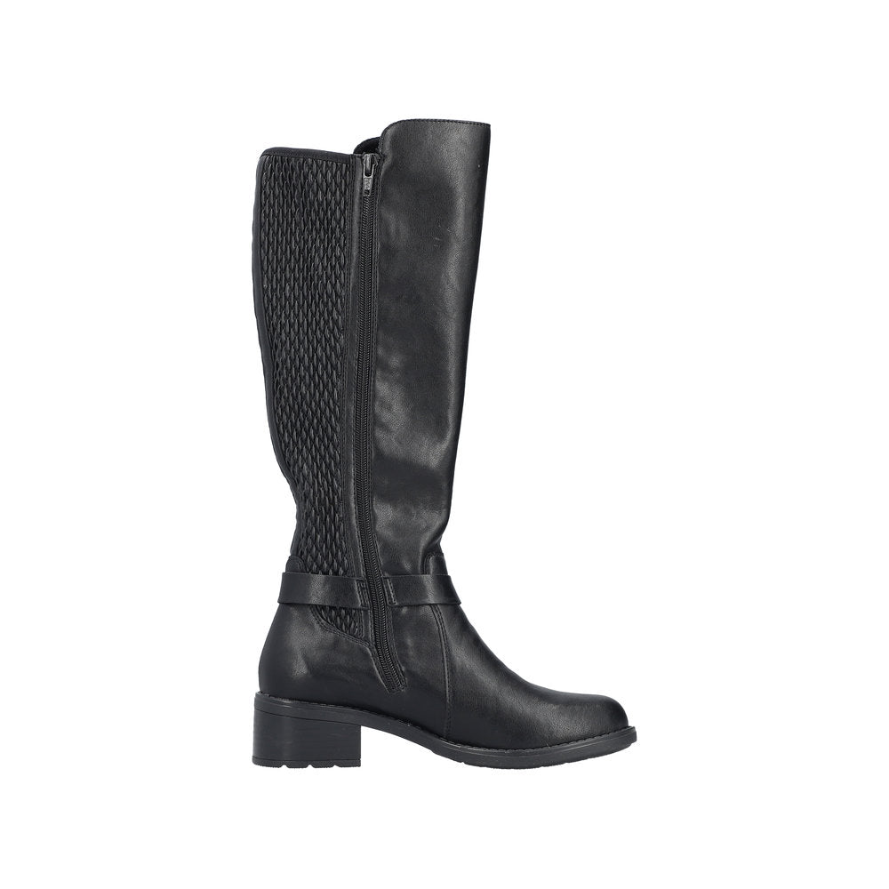 Rieker lang støvle til dame i sort – Model 75490-00