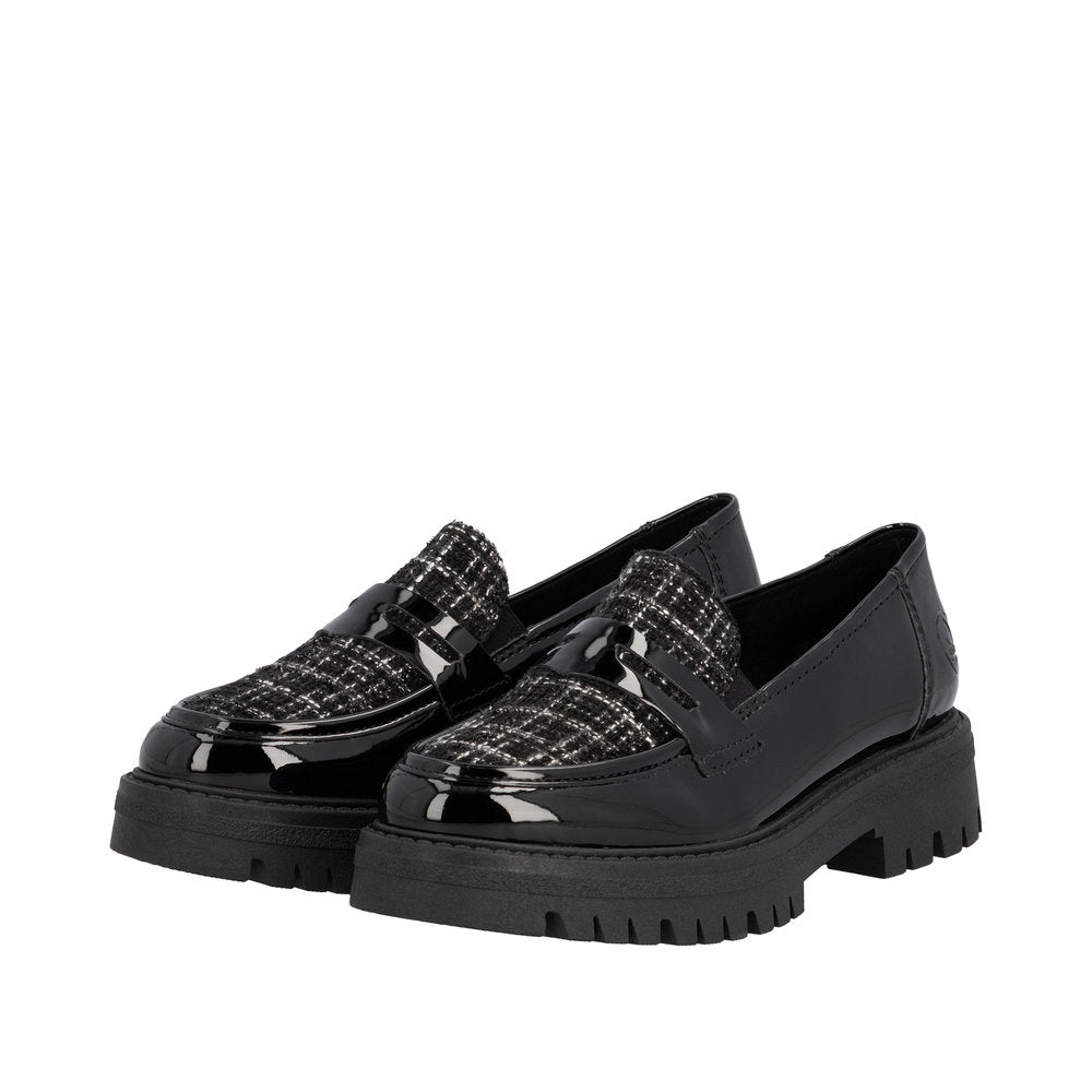Rieker loafers til dame i sort 47550-00