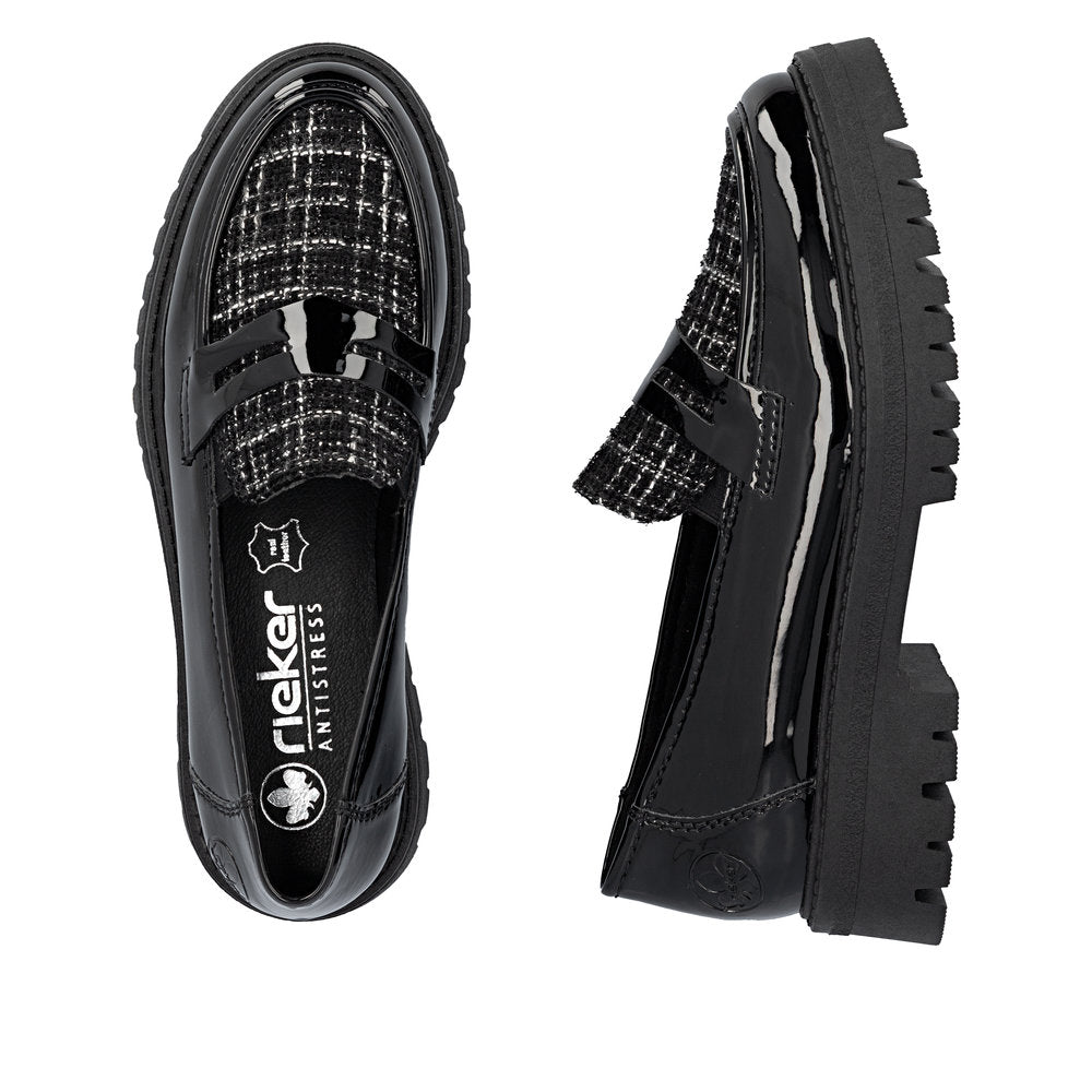Rieker loafers til dame i sort 47550-00