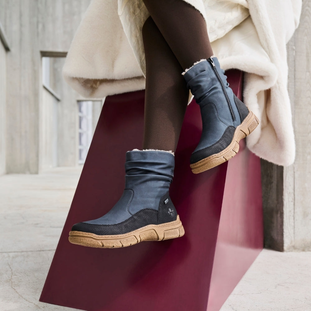 Rieker støvle til dame i blå – Model 72382-14