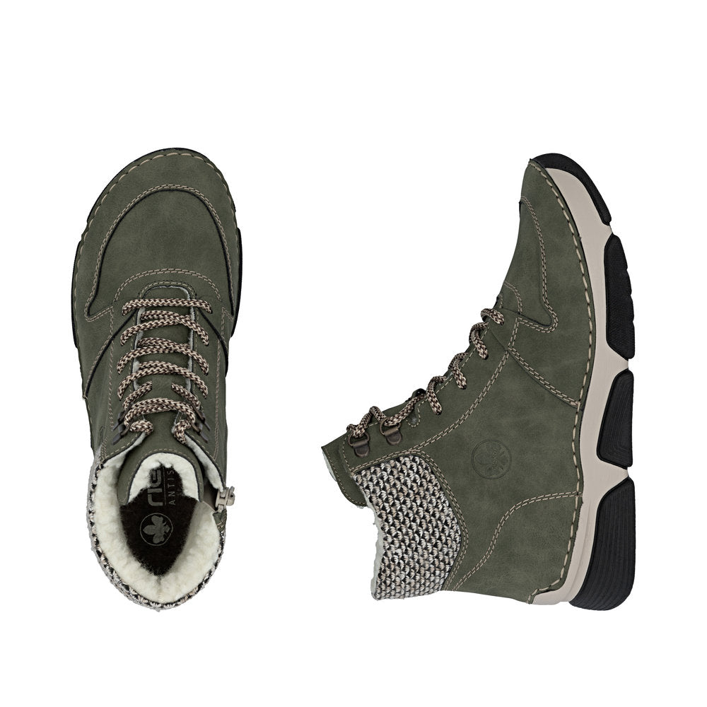 Rieker støvle til dame i grøn – Model 45955-54