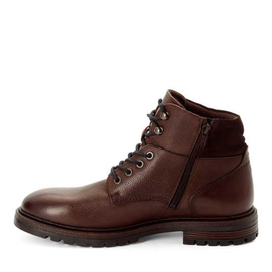 Brune Lace Boots i Læder og Velour – Komfort og Stil fra Tamaris Men