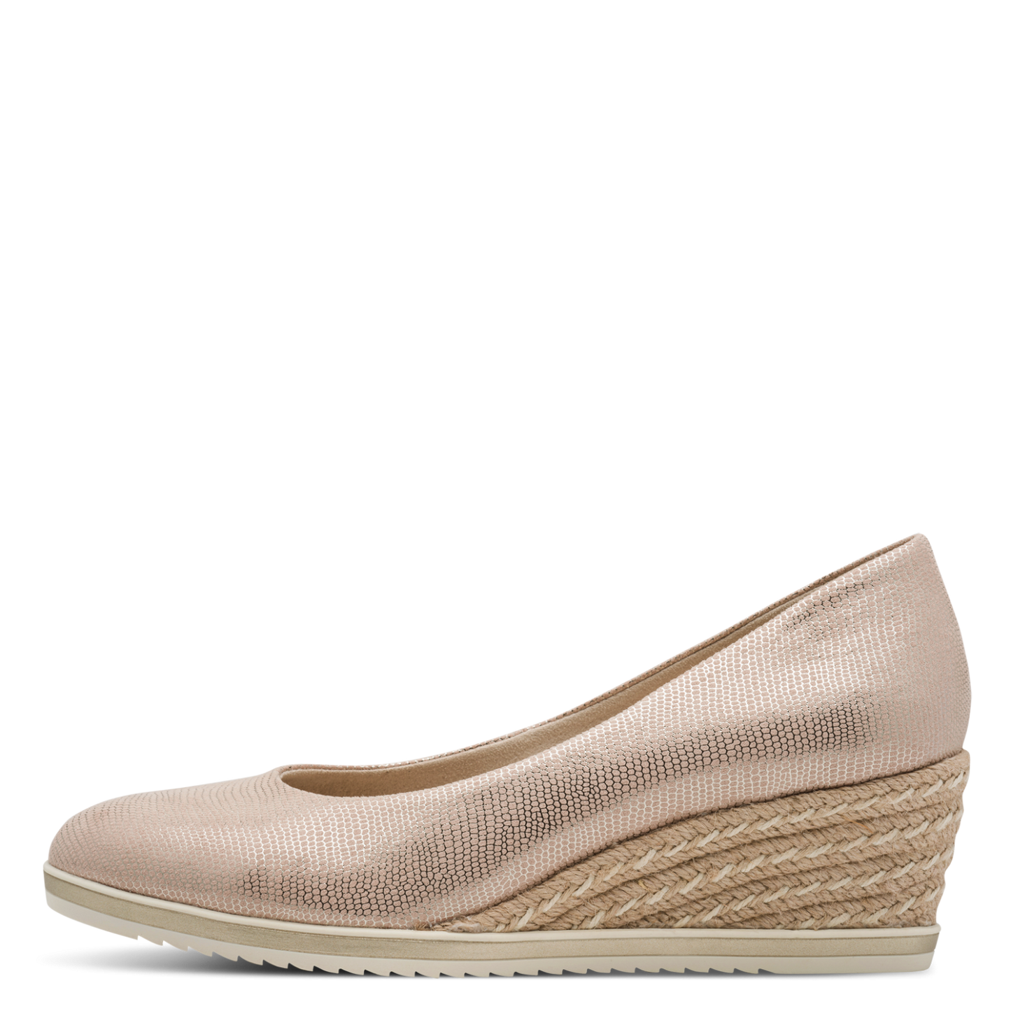 Tamaris Sko med Kilehæl Gold Struktur – 22313-968