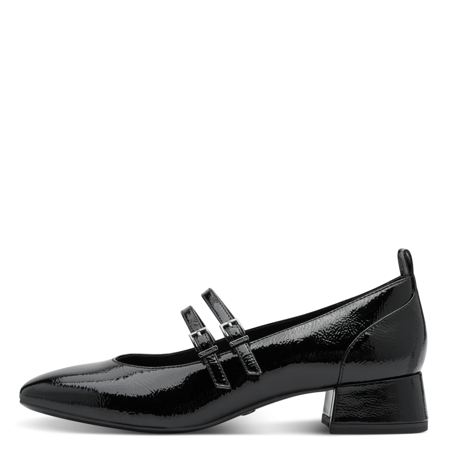 Sort Tamaris Pumps med Dobbeltrem – Klassisk Elegance og Komfortabel Touchit-sål