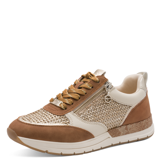 Tamaris Sneaker Cognac Comb med Lynlås – 1-23732-41-3A2