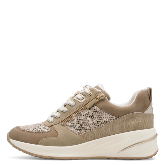 Tamaris Sneaker med Lynlås Beige – 1-23754-45-483
