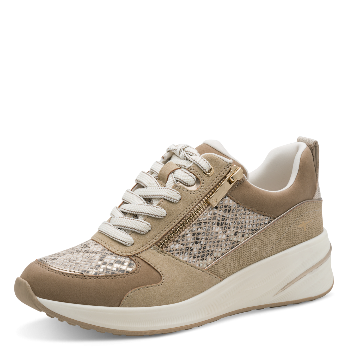 Tamaris Sneaker med Lynlås Beige – 1-23754-45-483