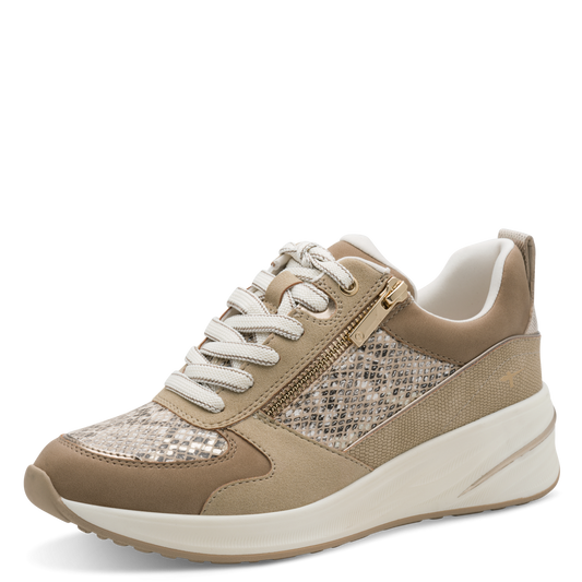 Tamaris Sneaker med Lynlås Beige – 1-23754-45-483