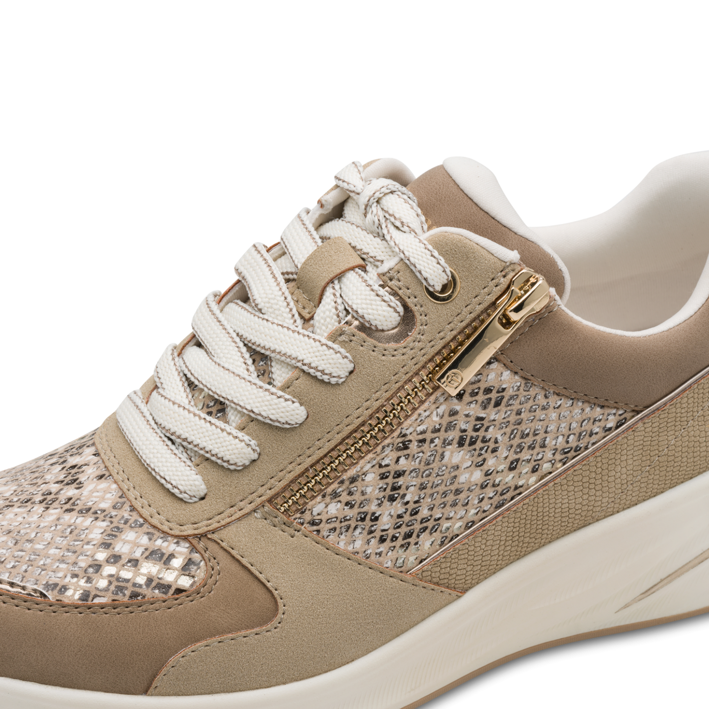 Tamaris Sneaker med Lynlås Beige – 1-23754-45-483