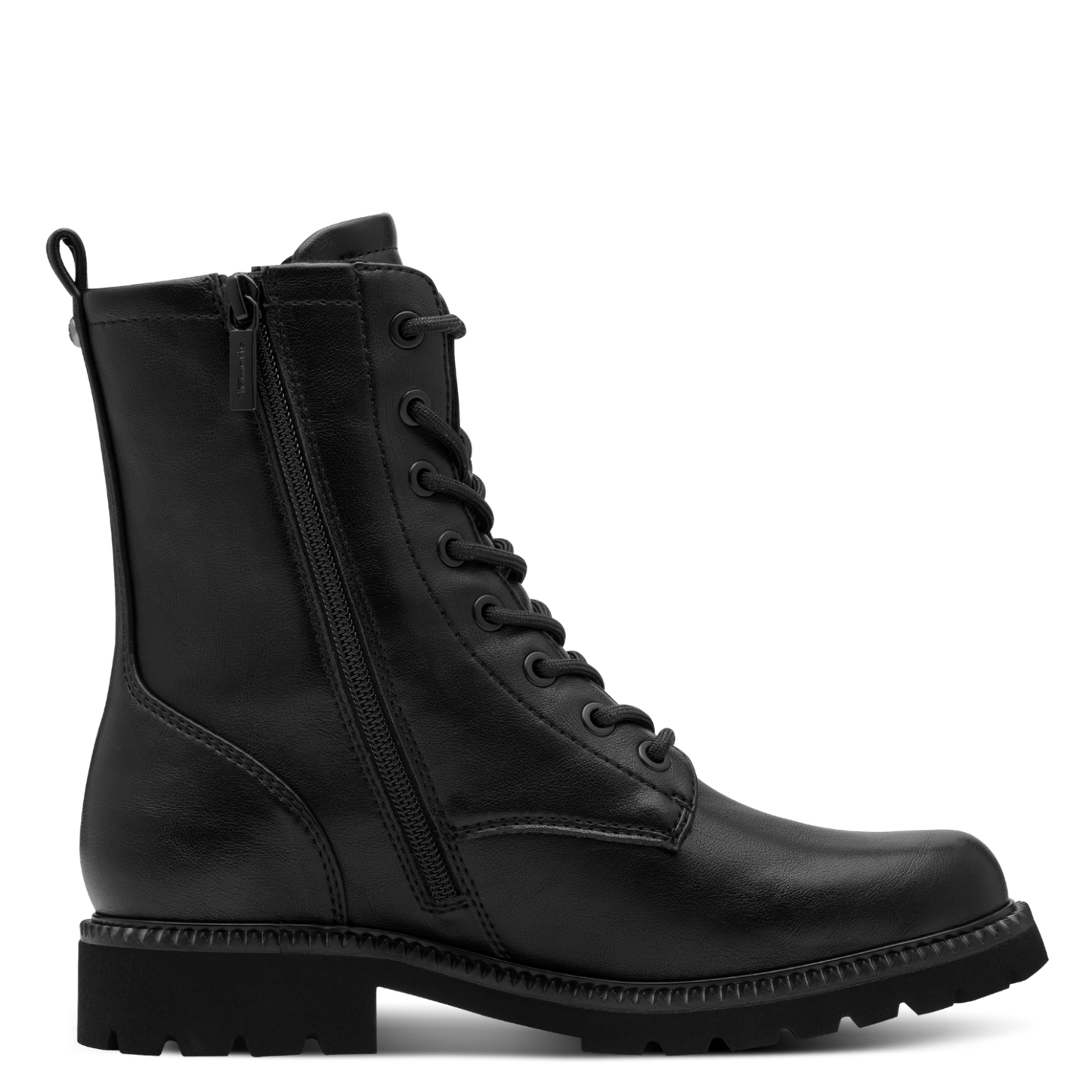 Tamaris Lace Boot Flats – Sort Støvle – Komfort & Stil (1-25215-45-001)