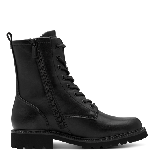 Tamaris Lace Boot Flats – Sort Støvle – Komfort & Stil (1-25215-45-001)