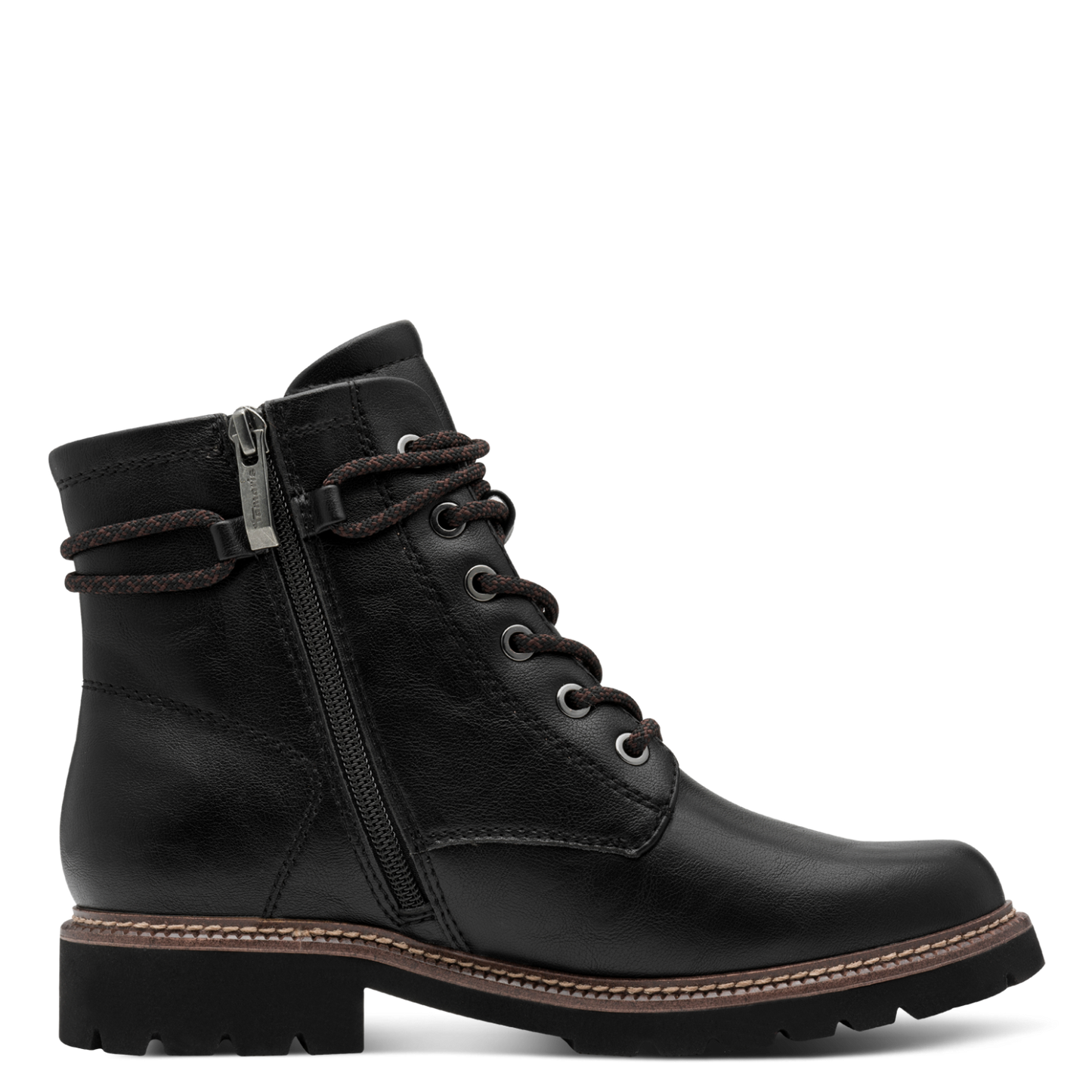 Tamaris Støvletter – Lace Boot Flats – Sort (1-25262-45-001)