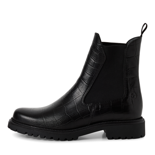 Tamaris Chelsea Boot i skind – Touchit Komfort – Sort (1-25427-41-028)