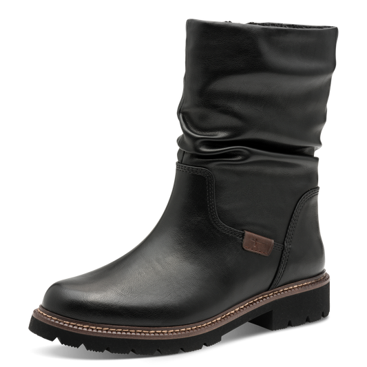 Tamaris Støvletter – Touchit Komfort & Blokhæl – Sort (1-25484-45-001)