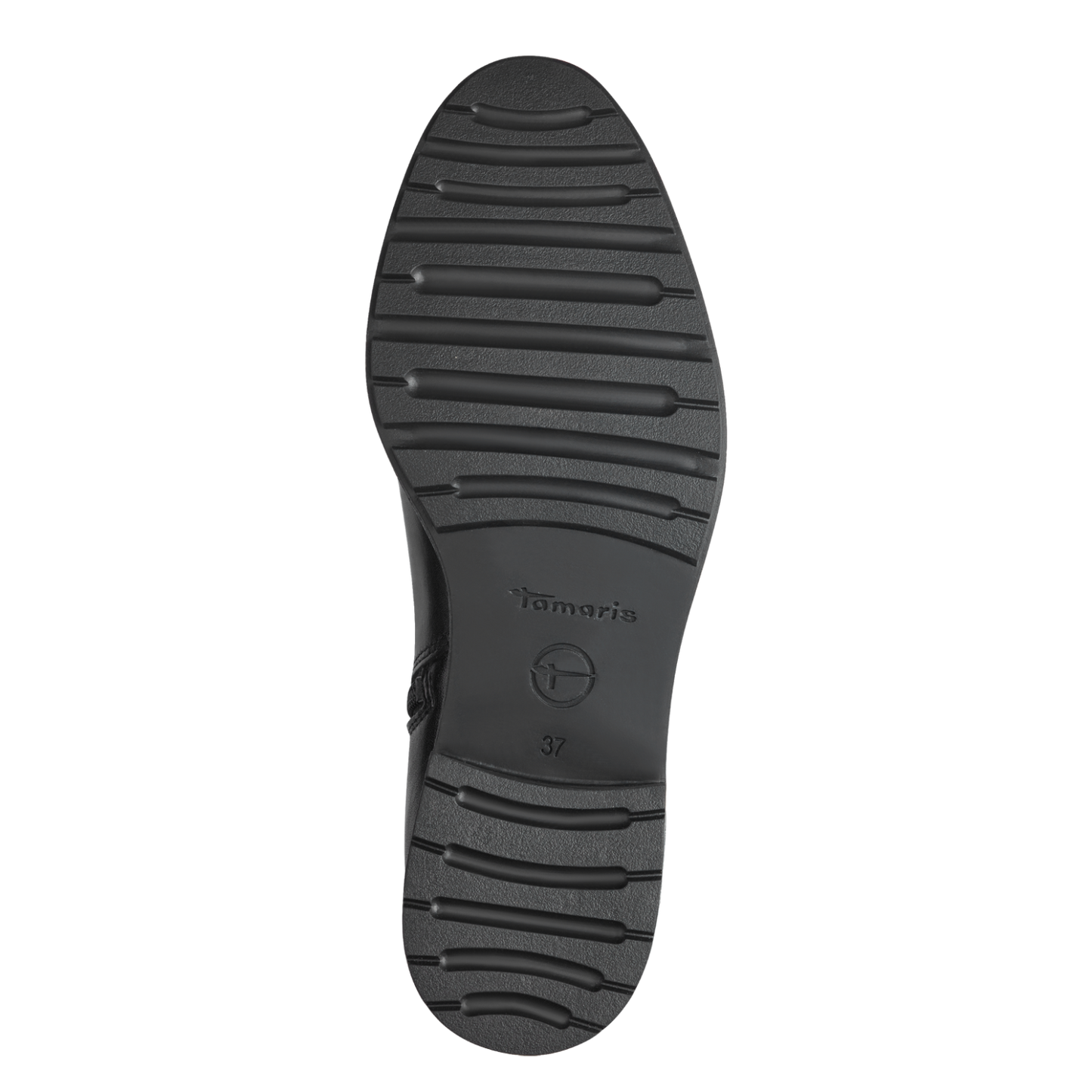 Tamaris Langskaftet Støvle – Sort Skind med Stretch og TOUCHit Komfort (1-25619-45)