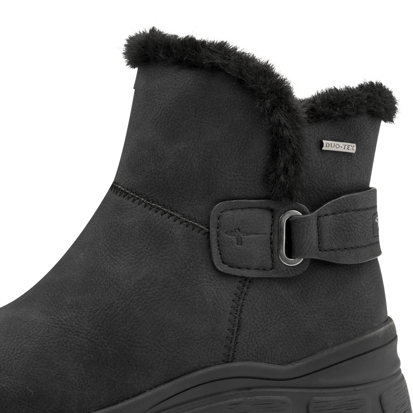 Tamaris Sort Støvle med Varm Foring, Duotex og Antislide Sål (1-26825-45-001)
