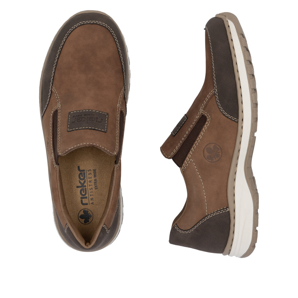 Rieker 03354-24 Brun – Komfortabel herresko til hverdagsbrug