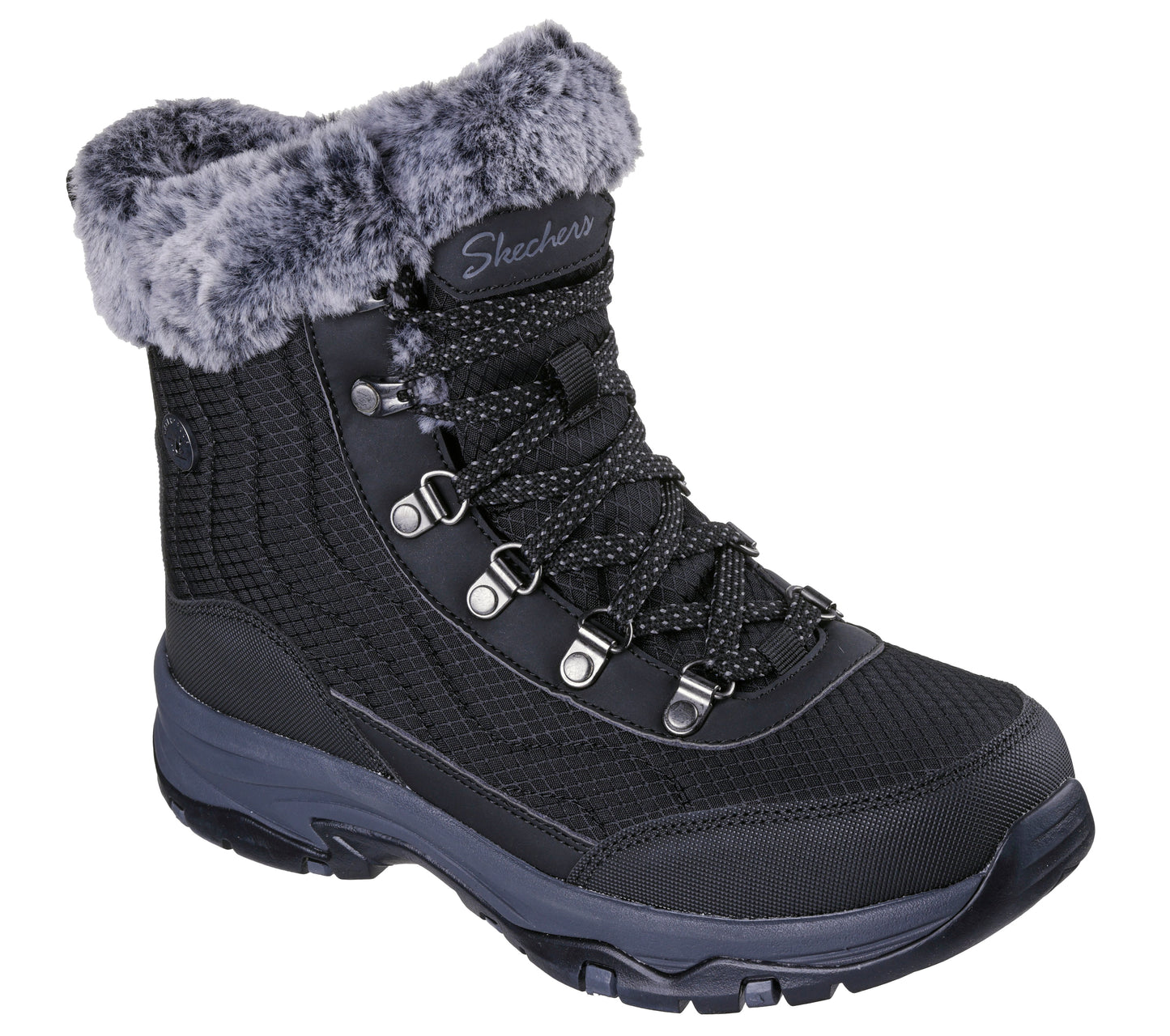 Skechers Trego - Stormie Vandtæt Vinterstøvle Dame – Sort (167893BBK)