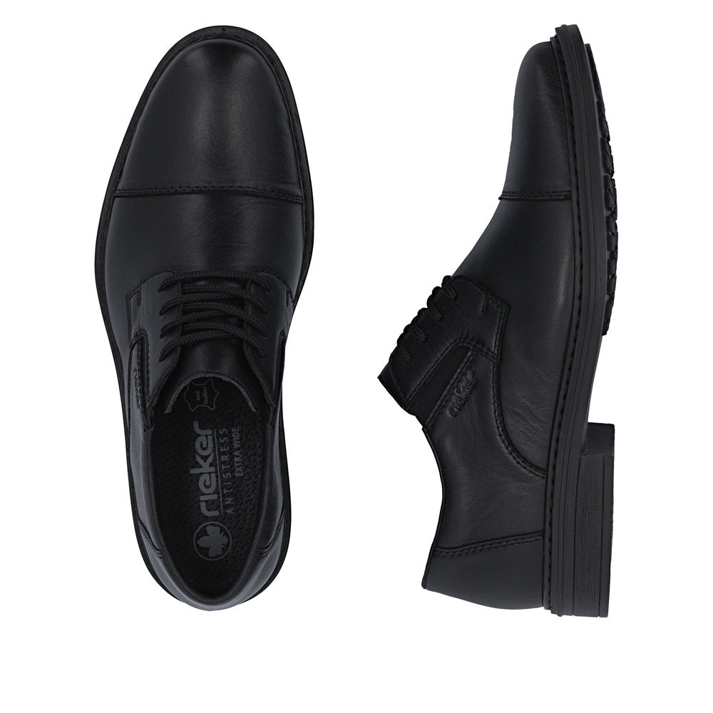 Rieker 17625-00 Sort – Pæn og klassisk herresko
