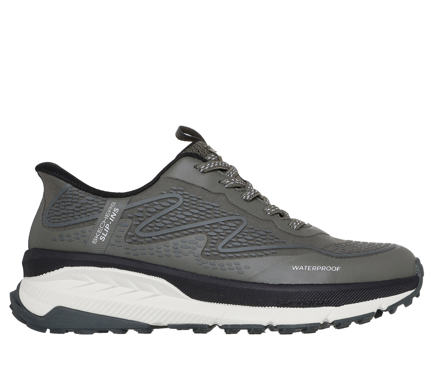 Skechers Slip-ins: Switch Back - Mist Vandtæt Sko Dame – Olive (180257OLBK)