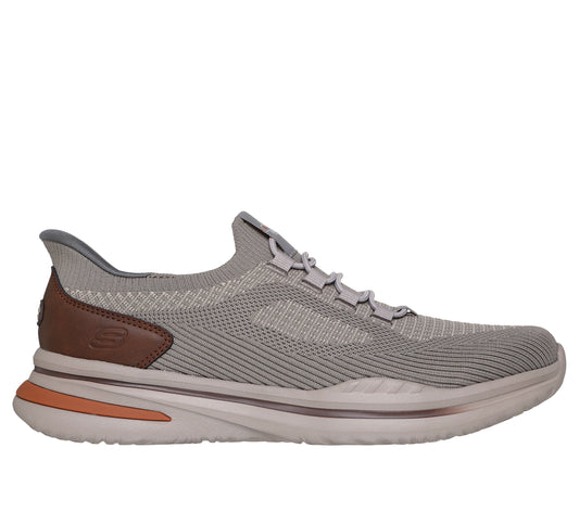 Skechers Slip‑ins Herre Beige – Komfortabel hverdagssko med let pasform | 211207/TPE