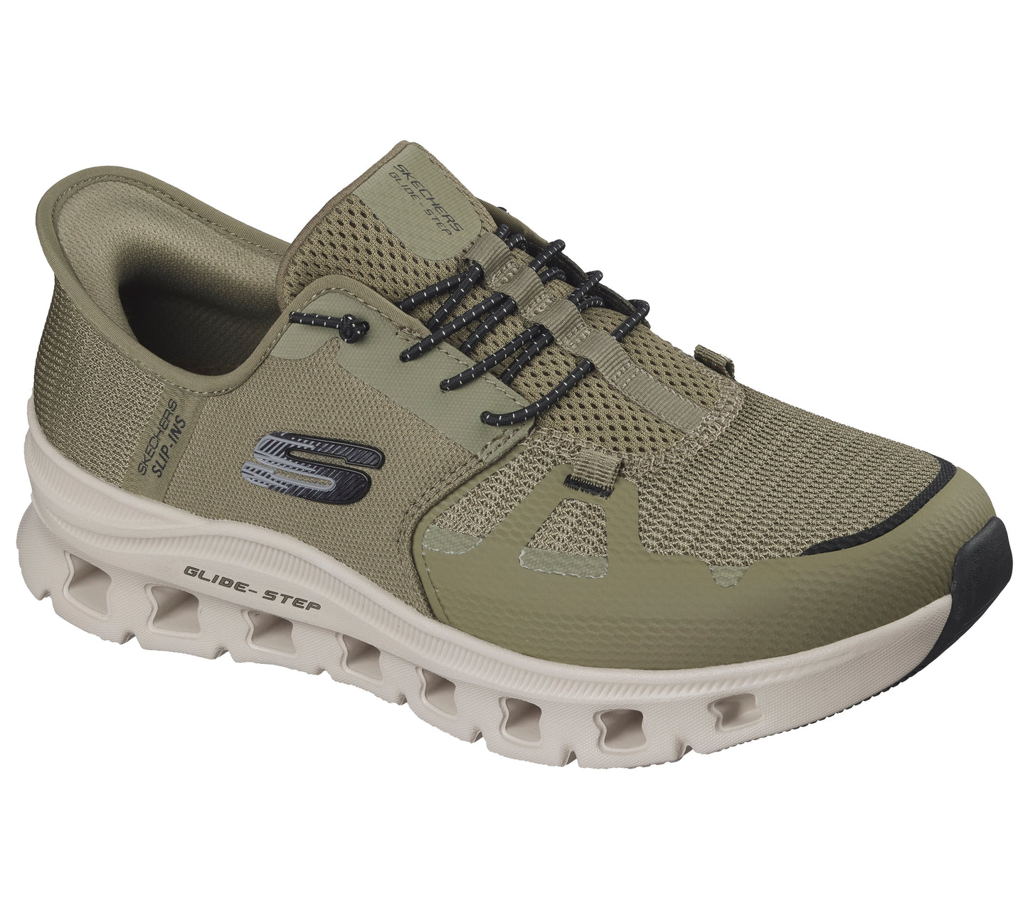 Skechers Glide Step Slip-Ins Oliven/Sort – 232930/OLBK