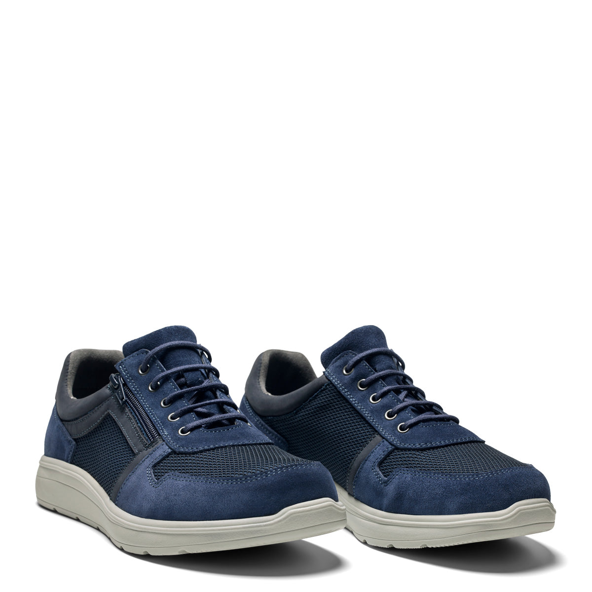 New Feet 241-10-840 Blå – Komfortabel sko med snøre og lynlås