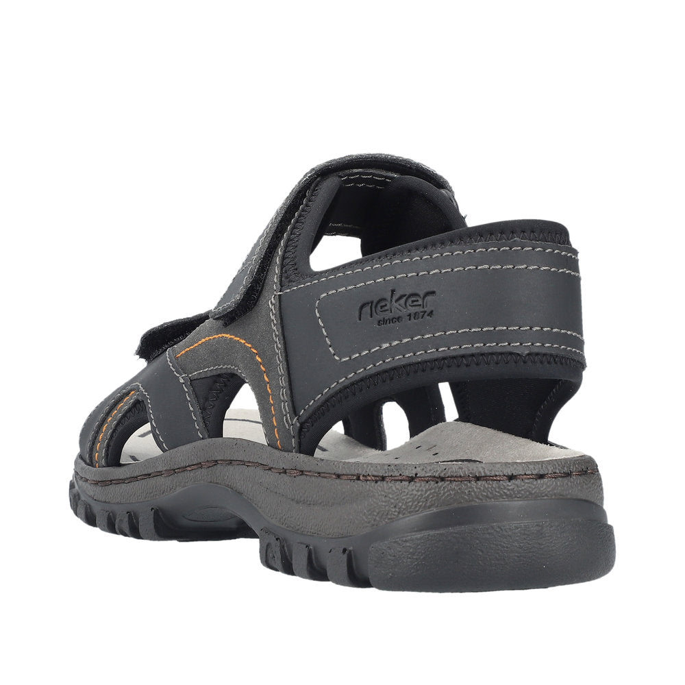 Rieker Herresandal 25053/00 Sort – Let og Komfortabel Sandal