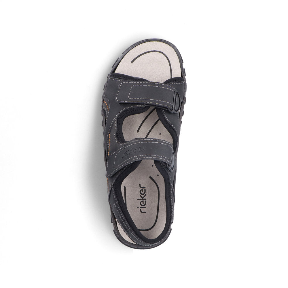Rieker Herresandal 25053/00 Sort – Let og Komfortabel Sandal