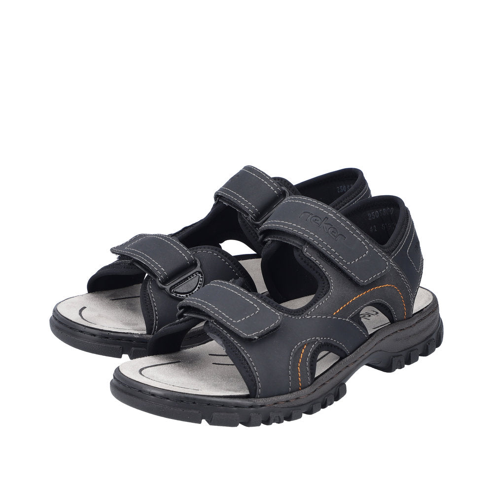 Rieker Herresandal 25053/00 Sort – Let og Komfortabel Sandal