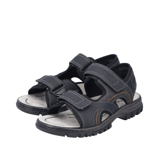 Rieker Herresandal 25053/00 Sort – Let og Komfortabel Sandal